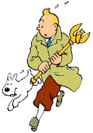 Tintin et Milou en fuite